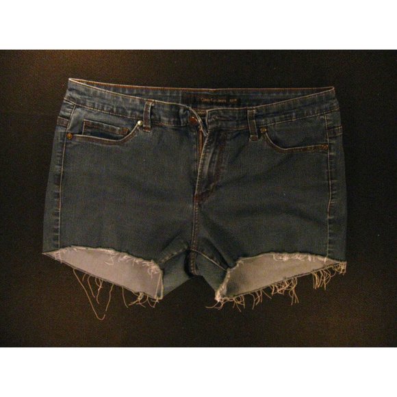 Calvin Klein Pants - CALVIN KLEIN CUTOFF JEANS SHORTS Womans 14  W 34 Denim Blue Daisy Dukes Straight